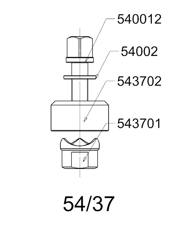 PERFORADOR REDONDO PARA CHAPA  FORZA  SERIE 54